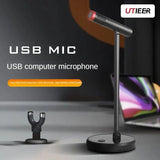 Usb Wired Condenser Microphone Computer Desktop Conference External Live Streaming Laptop Voice Online Class Home Microphone