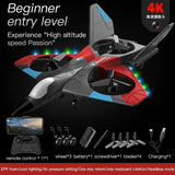 V27 Foam Glider Plane Remote Control RC Airplane 2.4G Fighter Hobby Airplane EPP RC Drone with Camera Helicopter Kids Toys
