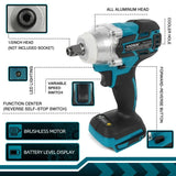 VVOSAI MT-Series 20V Brushless Cordless Electric Impact Wrench Rechargeable 1/2 Socket Wrench Power Tool For 18V Makita Battery