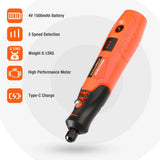 ValueMax 4V Electric Mini Grinder Set Drill USB Charging Rotary Tools With Engraving Accessories Kits for DIY Grinding Polishing