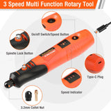ValueMax 4V Electric Mini Grinder Set Drill USB Charging Rotary Tools With Engraving Accessories Kits for DIY Grinding Polishing