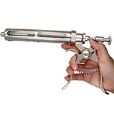 Veterinary Animal Continuos Injection Syringe Revolver 10/20/30/50ml Stainless Steel Vaccination Gun Automatic for Cow Pig  Shee