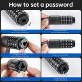 WEST BIKING 100-150cm Bicycle Chain Code Lock Safety 5 Digit Combination Anti-Theft Bicycle Motorcycle Lock E-bike Accessories