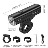 WEST BIKING 1000 Lumens Bicycle Front Light 4800mAh USB Rechargeable Power Bank Cycling Waterproof Flashlight Bike Accessories