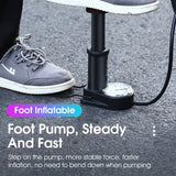 WEST BIKING 140 PSI Home Foot Pump With Gauge Bicycle Tire Basketball Inflatable Pool Inflator Presta Schrader Bike Accessories