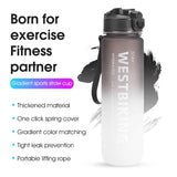 WEST BIKING 1L Sport Water Bottles For Men Women Gradient Portable Bottle Outdoor Road Bike Cycling Running Gym Fitness Bottle