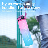 WEST BIKING 1L Sport Water Bottles For Men Women Gradient Portable Bottle Outdoor Road Bike Cycling Running Gym Fitness Bottle
