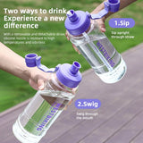 WEST BIKING 2 Liter Transparent Sport Water Bottle Portable MTB Road Bike Bottle Cycling Running Gym Fitness 2L Straw Bottle