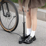WEST BIKING 230PSI High Pressure Floor Pump With Air Gauge Foldable Base Tire Inflator Schrader/Presta Aluminum Alloy MTB Pump