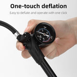WEST BIKING 300PSI High Pressure Bicycle Air Fork Shock Pump With Gauge & Hose Portable Road Bike Tire Inflator MTB Accessories