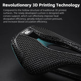 WEST BIKING 3D Printed Road Bike Seat T800 Carbon Speed Saddle Lightweight Short Nose Racing Bike Saddle Bicycle Parts