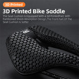 WEST BIKING 3D Printed Saddle Ultralight Comfortable Cycling Saddle Zoned Shock Absorption Seat Cushion Triathlon Racing Saddle