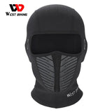 WEST BIKING 3D Reflective Windproof Motorcycle Hood Mask UV Protection Balaclava All Season Cycling Caps Men Running Hiking