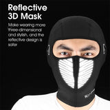 WEST BIKING 3D Reflective Windproof Motorcycle Hood Mask UV Protection Balaclava All Season Cycling Caps Men Running Hiking