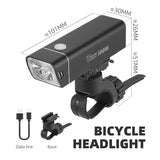WEST BIKING Anti-Glare Bicycle Headlight USB Rechargable Flashlight IPX6 Waterproof LED MTB Front Light Road Bike Accessories