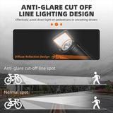 WEST BIKING Anti-Glare Bicycle Headlights IPX6 Waterproof Rechargeable Bike Front Light MTB LED Cycle Light Bike Accessories