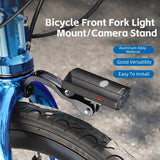 WEST BIKING Bicycle Front Light Holder Headlight Front Fork Mount Bracket GoPro Sport Camera Lamp Stand Bike MTB Accessories