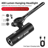 WEST BIKING Bicycle Headlights USB Rechargeable Portable Cycling Flashlight Ultralight Waterproof Lamp MTB Road Bike Front Light