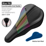 WEST BIKING Bicycle Rainbow Saddle Cover Comfortable Waterproof MTB Cushion Gel Wear-resistant Pad Road Bike Non-Slip Seat Cover