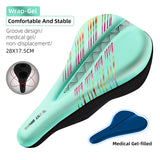 WEST BIKING Bicycle Rainbow Saddle Cover Comfortable Waterproof MTB Cushion Gel Wear-resistant Pad Road Bike Non-Slip Seat Cover