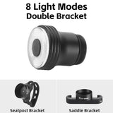 WEST BIKING Bicycle Rear Light Brake Sensor Red Blue Bike Flash Light USB Rechargeable High Visibility Aluminum MTB Taillights