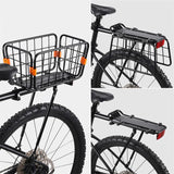WEST BIKING Bicycle Rear Luggage Rack Cargo Carrier Basket Quick Release Adjustable Trunk Rack With Reflector & Luggage Straps