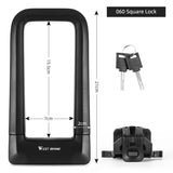 WEST BIKING Bicycle U Lock Anti-theft Safety Bike Lock MTB Road Bike 2 Keys Motorcycle Scooter Cycling Lock Bicycle Accessories