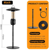 WEST BIKING Camping Lamp Rechargeable Multifunctional Tent Hanger Lantern Outdoor Table Lamp LED Flashlight Camping Supplies