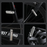 WEST BIKING Colorful Bicycle Tail Light Aluminum Alloy USB Rechargeable LED Light Bar Portable Helmet Rear Light Bike Accessorie
