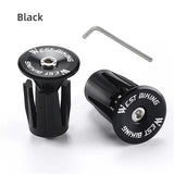 WEST BIKING Colorful Handlebar End Plugs With Tools Alunimum Alloy Road Bike MTB Handle Bar End Cap Expansion Plugs 22-24mm