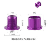 WEST BIKING Colorful MTB Chainring Bolts 7075 Aluminum Alloy Single Chainwheel Screws 6.5/8.5mm Disc Bolts Nut Road Bike Parts