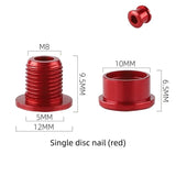 WEST BIKING Colorful MTB Chainring Bolts 7075 Aluminum Alloy Single Chainwheel Screws 6.5/8.5mm Disc Bolts Nut Road Bike Parts