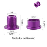 WEST BIKING Colorful MTB Chainring Bolts 7075 Aluminum Alloy Single Chainwheel Screws 6.5/8.5mm Disc Bolts Nut Road Bike Parts