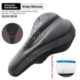 WEST BIKING Comfortable Bicycle Saddle Cover Road Bike Waterproof PU Leather Silicone Memory Foam MTB Shock Absorbing Seat Cover