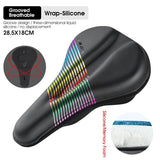 WEST BIKING Comfortable Bicycle Saddle Cover Road Bike Waterproof PU Leather Silicone Memory Foam MTB Shock Absorbing Seat Cover