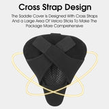 WEST BIKING Comfortable Wide Bicycle Saddle Cover Memory Foam MTB City Bike Seat Cover Breathable Non-Slip Bike Seat Cushion