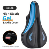 WEST BIKING Comfy Bicycle Gel Saddle Cover Waterproof Grain Leather Highly Elastic Seat Cushion Cover MTB Road Bike Accessories