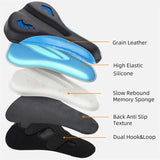 WEST BIKING Comfy Bicycle Gel Saddle Cover Waterproof Grain Leather Highly Elastic Seat Cushion Cover MTB Road Bike Accessories