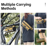 WEST BIKING Cycling Bag Versatile Handlebar Bag With Drawstring Straps Front Tube Bag MTB Road Bike Long Distance Riding Bags
