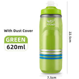 WEST BIKING Cycling Cold Water Insulated Bottle MTB Road Bike Thermal Bottle Racing Soft Squeeze Bottle Portable Gym Kettle