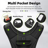 WEST BIKING Cycling Reflective Vest Motorcycle High Visibility Running Vest With Phone Holder Water Bottle Bag Safety Sport Vest