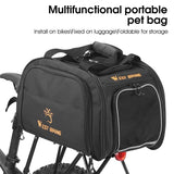 WEST BIKING Cycling Travel Trunk Bags For Pets Foldable Multifunctional Cat Dog Carrier Handbag Shoulder Bag MTB Bike Rear Bag