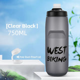 WEST BIKING Cycling Water Bottle 620-750ML Portable Sports Soft Flask MTB Road Bike Bottle Running Gym Fitness Bottle 6 Colors