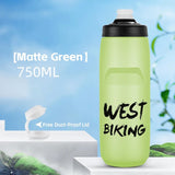 WEST BIKING Cycling Water Bottle 620-750ML Portable Sports Soft Flask MTB Road Bike Bottle Running Gym Fitness Bottle 6 Colors