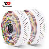 WEST BIKING Dirt-Resistant Handlebar Tape Lightweight Breathable Anti-Slip Road Bike Grip Tape Bike Aero Bar Winding End Plugs