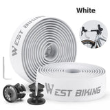 WEST BIKING Dirt-Resistant Handlebar Tape Lightweight Breathable Anti-Slip Road Bike Grip Tape Bike Aero Bar Winding End Plugs