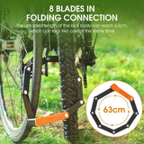 WEST BIKING Foldable Bicycle Lock Security Anti-theft Cycling Lock MTB Road Bicycle Accessories Scooter Electric Bike Chain Lock