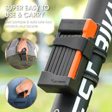 WEST BIKING Foldable Bicycle Lock Security Anti-theft Cycling Lock MTB Road Bicycle Accessories Scooter Electric Bike Chain Lock