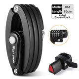 WEST BIKING Foldable Bike Lock With 3 Keys MTB Road Bicycle Lock With Mount Bracket Strong Security Anti-theft Cycling Bike Lock