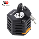 WEST BIKING Foldable Bike Lock With 3 Keys MTB Road Bicycle Lock With Mount Bracket Strong Security Anti-theft Cycling Bike Lock